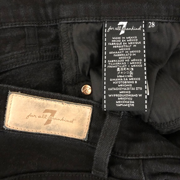 7 For All Mankind Luxe Vintage Black Jeans - Size 28 - Picture 7 of 9